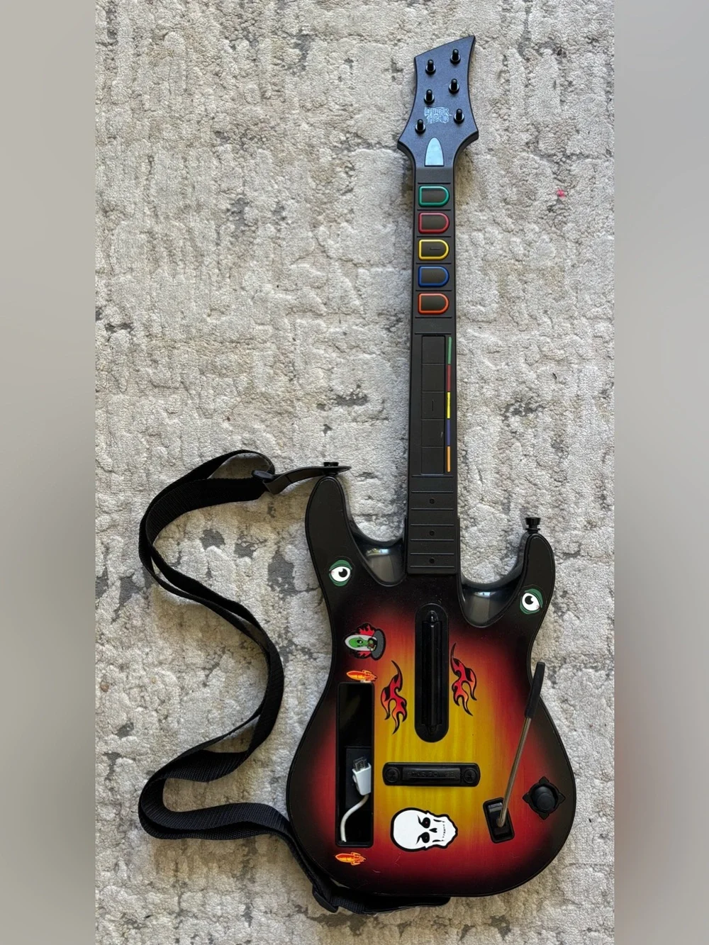 Nintendo Wii Guitar Hero Sunburst Guitar Controller Red Octane 95455.805 Tested